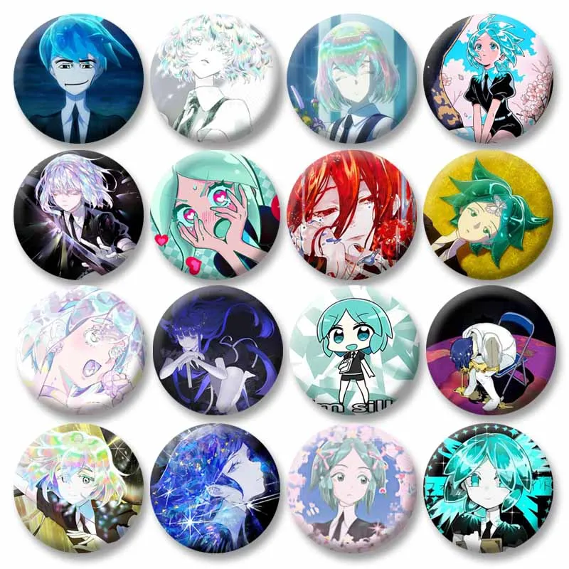 Cartoon Characters Badge Cute Manga Phosphophyllite Cairngorm Button Brooch DIY Backpack Hat Shoes Pins Jewelry Accessories Gift