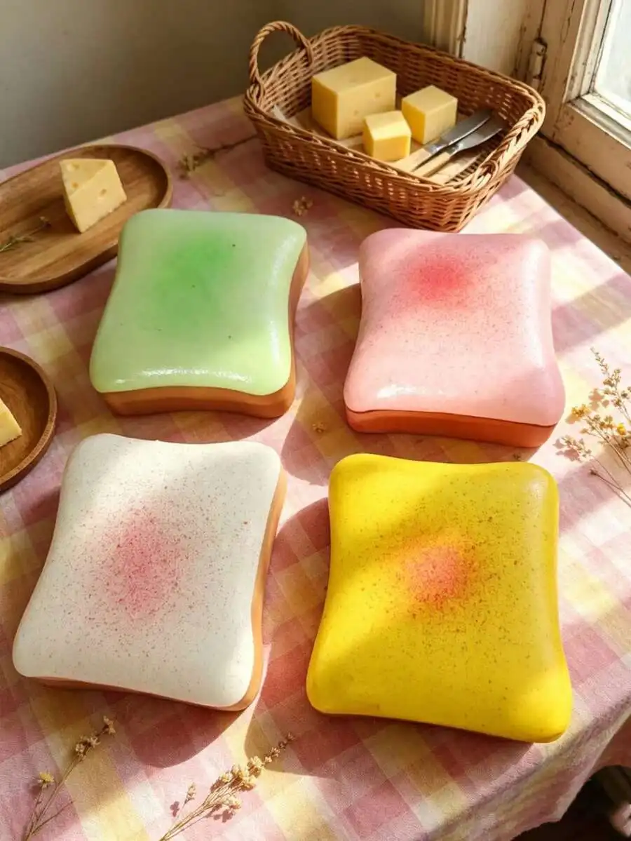 

2026 New Sticky Toast Slow Rebound Squeeze Toy Sugar Squishy, Perfect Gift - Birthday Gift - Gift For Boys - Gift For Girls, Toys & Games/Hobbies, Collectibles, Party Supplies/Teen Creative Toys/Teen Moldable Clay Squeeze Toys
