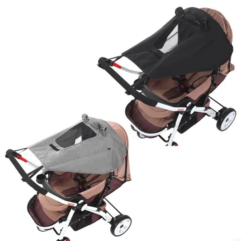 

N1HB Baby Strollers Sunshade Pram Cover Rain Protections with Adjustable Strap Fixing for Outdoor Travel Daily