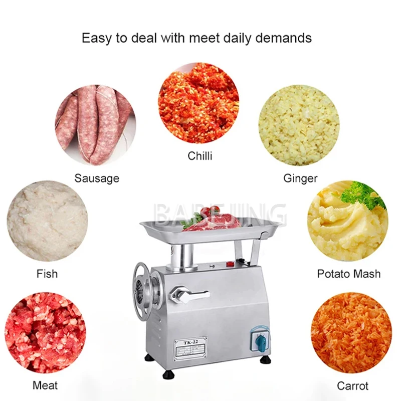 Бытовая мясорубка BABEJING, измельчитель чили из нержавеющей стали, промышленная и коммерческая электрическая мясорубка
