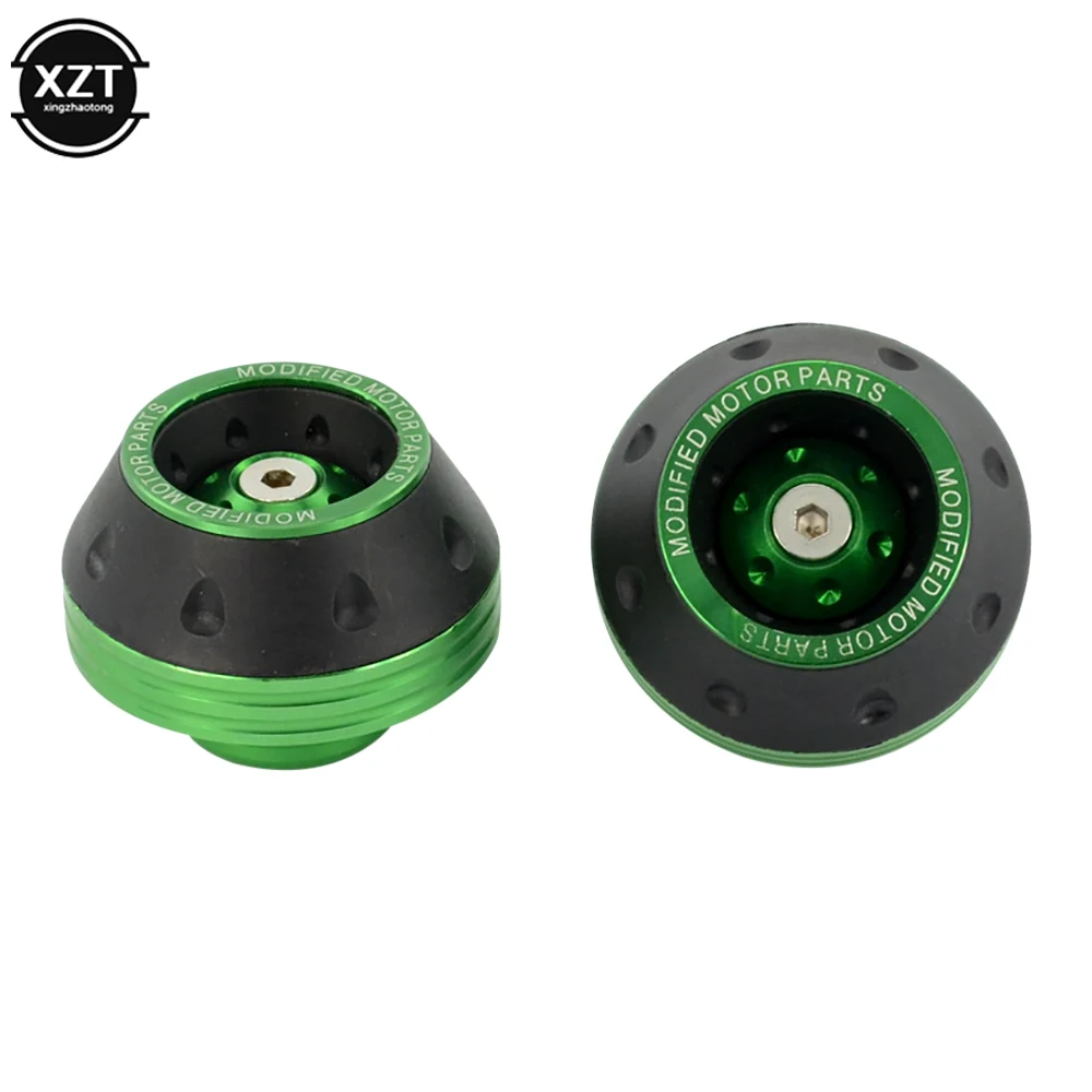 2PCS Motorrad Crash Protector Rad Schutz Pads Motorrad Motocross Reifen Rahmen Slider Bunte Moto Ausrüstung Zubehör