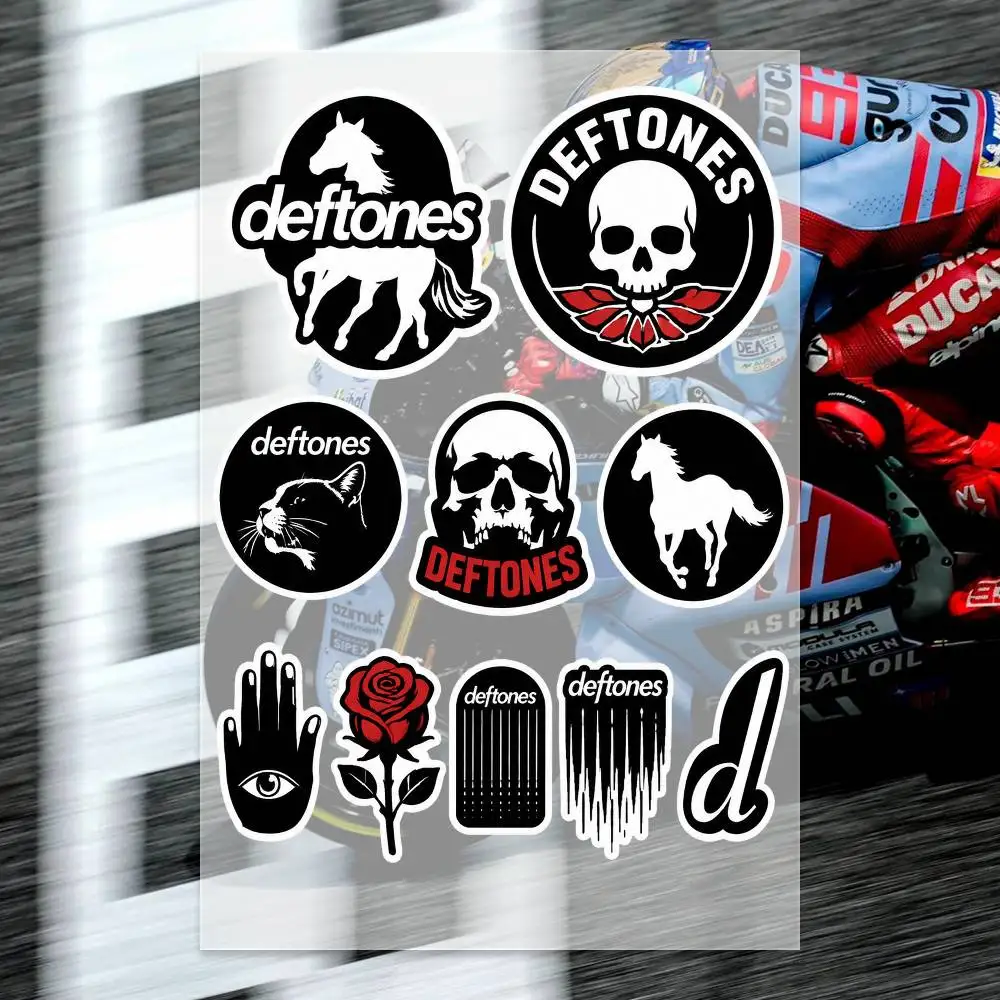 D-Deftones Japanese Motorcycle Sticker Suitable for Motorcycle Body Reflective Car Sticker Helmet Decal