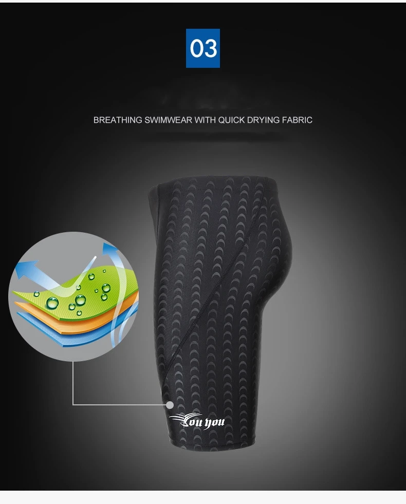 Men UV Protection WaterProof Outdoor Beach Surfing Swim Trunks Boys'Professional Sharkskin Quick-Dry Bathing Swim Shorts