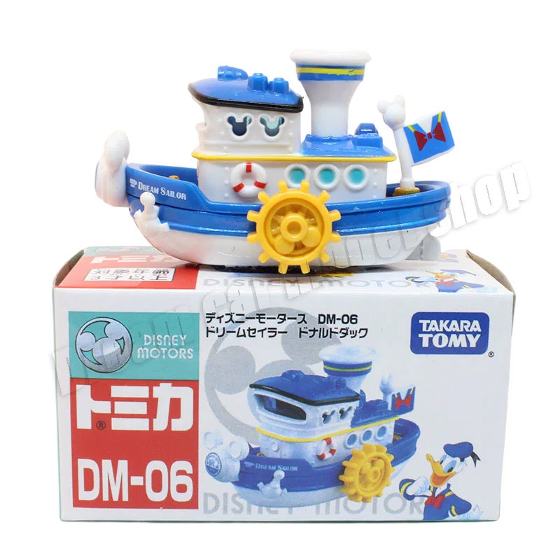 1:64 TOMICA Snoopy Donald Duck's Dream Ship, motocicleta de Mickey, modelo fundido a presión, colección de coches, coches de juguete, regalos al por mayor