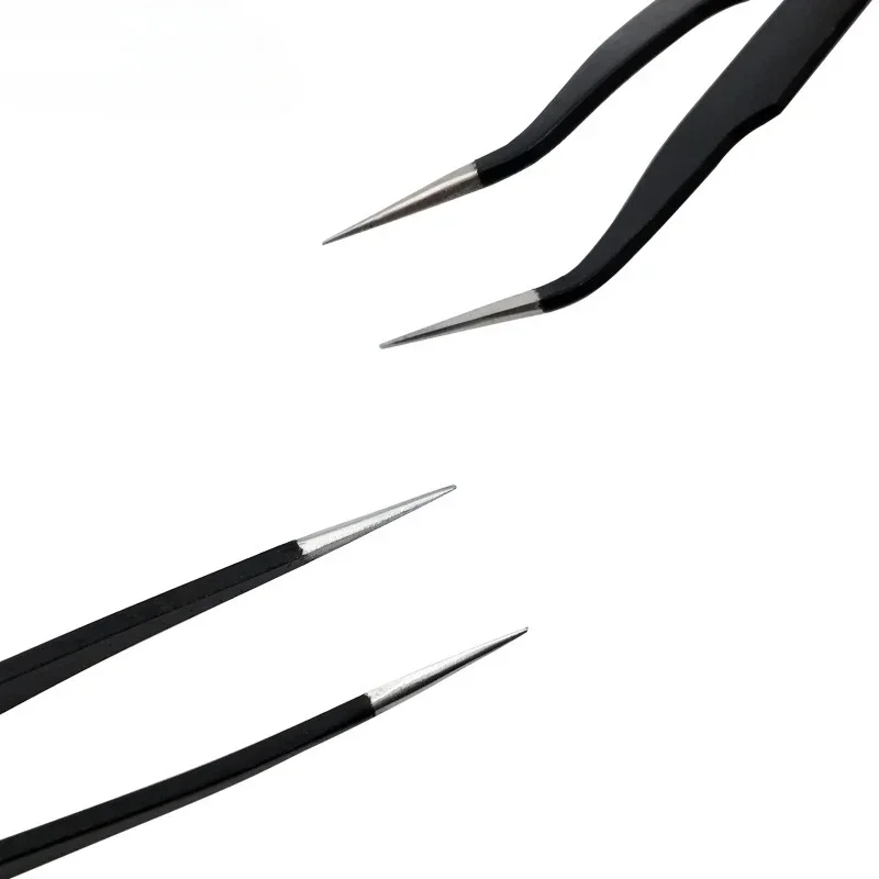 1PC Stainless Steel Straight and Curved Eyelashes Tweezers Eyelash Extension Tweezers Makeup Tools for False Eyelashes