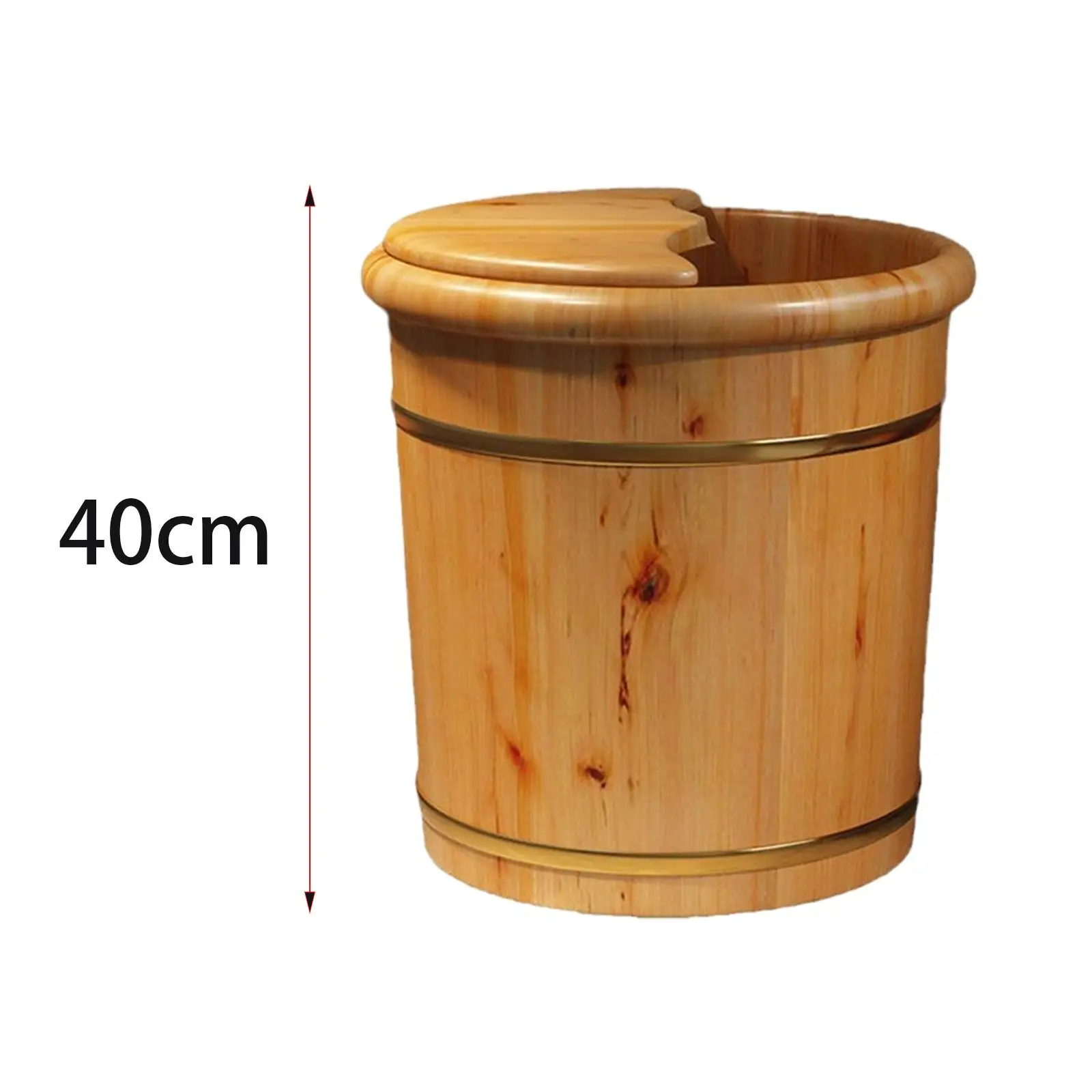 Wood Foot Bath Pedicure Tub Reusable Portable Foot Washbasin Foot Soaking Bath Basin for Outdoor Bedroom Travel Sauna Home Use