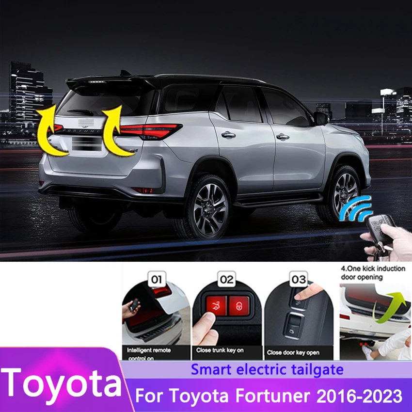 Car Electric Tailgate For Toyota Fortuner 2016-2023 Intelligent Tail Box Door Power Operated Trunk Decoration Refitted Upgrade