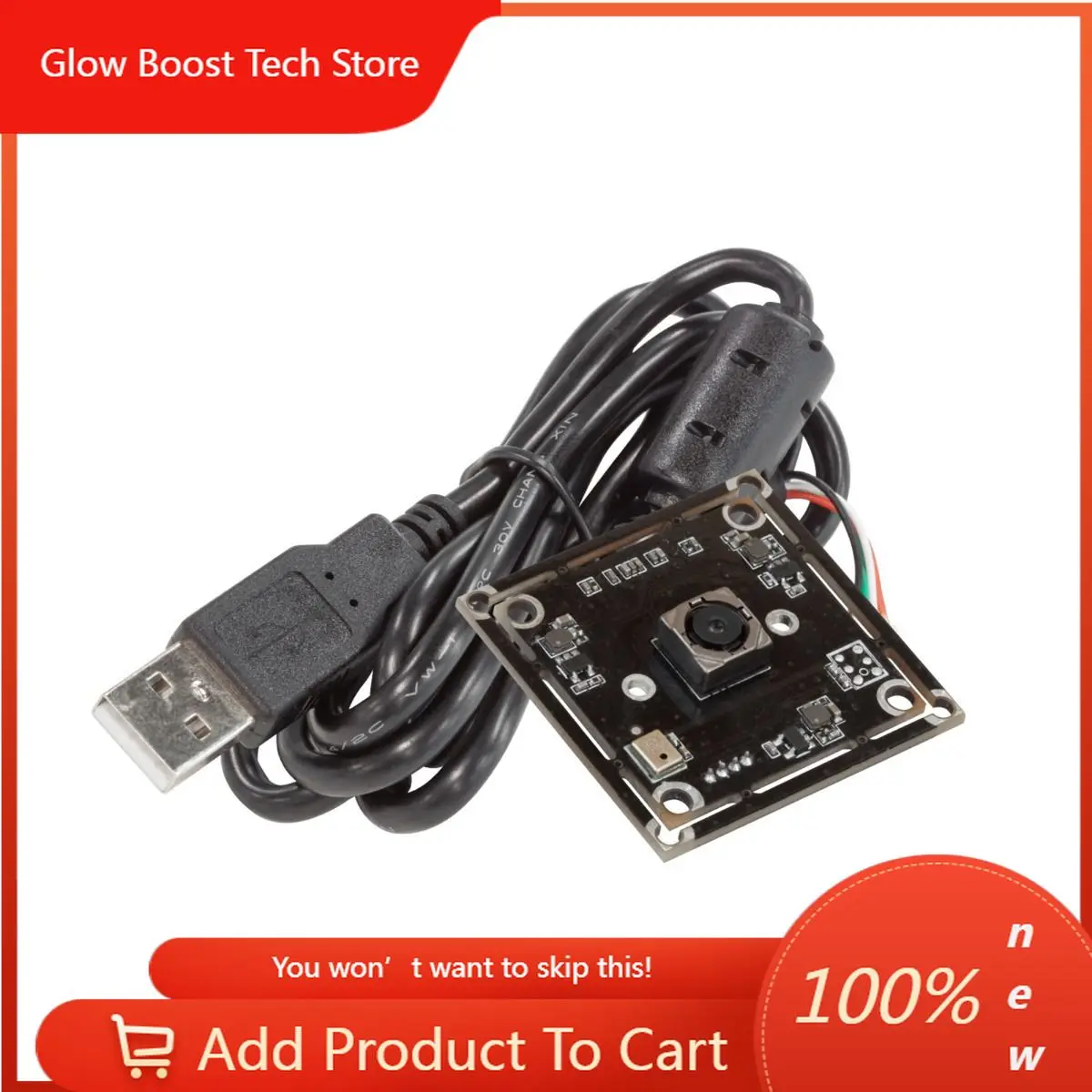 Módulo de Câmera USB NY8MP IMX179 com Foco Automático e Microfone Único para Windows, Linux, Android e Mac OS