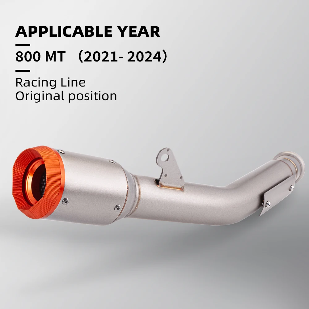 

High Performance motorcycles exhaust muffler for CF 800MT Tail Section Exhaust Pipe Integrated Orange Cap 2021-2024