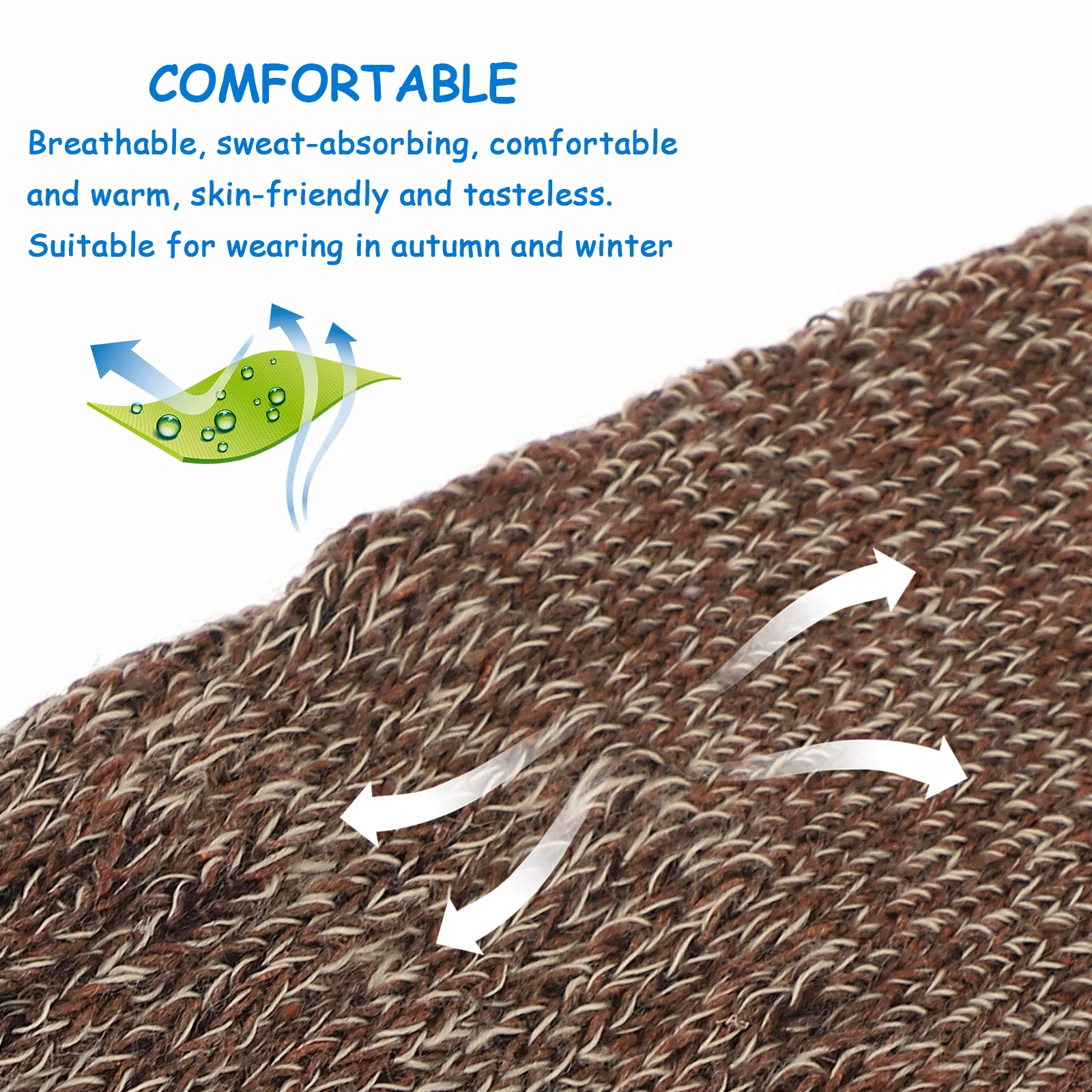 

5Pairs Warm Cotton Socks Thick Comfortable Soft Breathable Autumn Winter Stockings for Women Sleeping