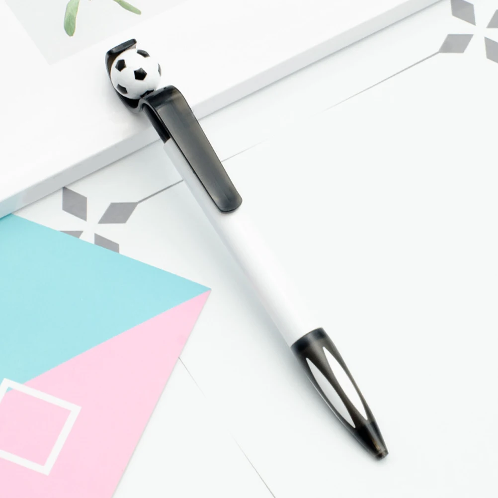 

10Pcs Retractable Ballpoint Pens Soccer Decor Creative Football Ink Pens Office Writing Stationery Party Favors for Students