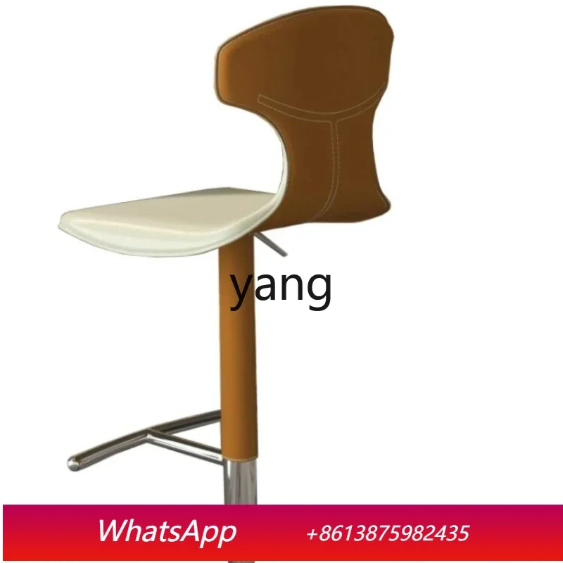 

LTT light luxury lifting stainless steel bar chair household modern simple high foot rotating Italian bar chair