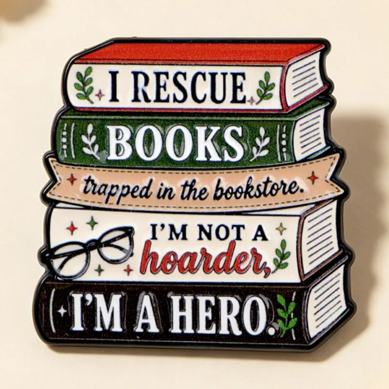Cute Funny Quote Enamel Pins with Books Dogs Coffee Laptop for Backpack Hats Clothes Gifts Accessories Women and Men Fans view 3