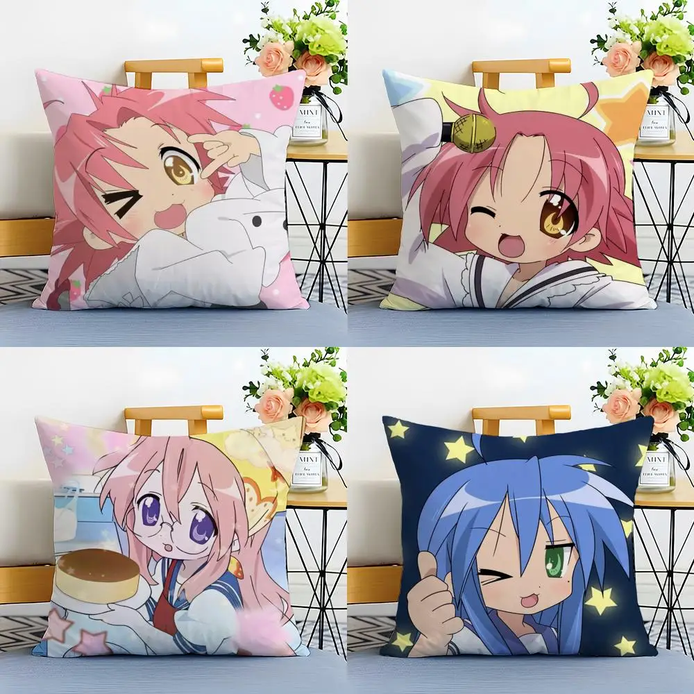 L-Lucky S-Star Cushion Cover Washable Linen Pillowcase Soft  for Sofa Bed Cozy Home Room Decor