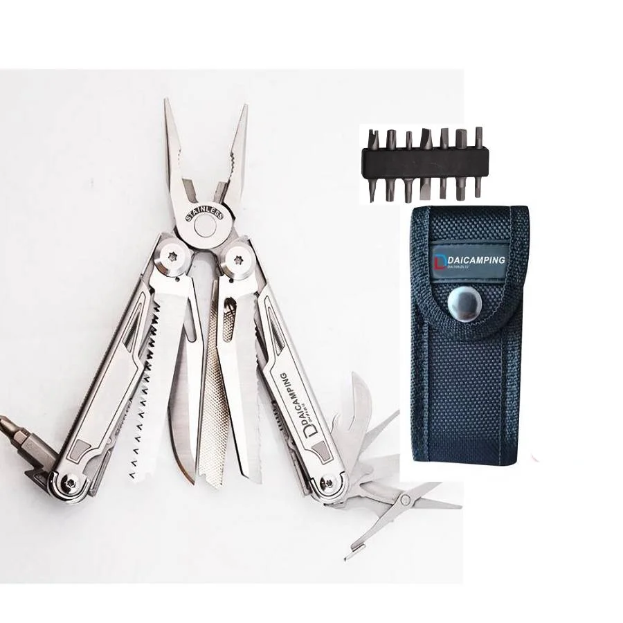 Daicamping DL12 DL13 DL1 Kit de herramientas multifuncionales para acampar EDC multiherramientas tijeras sierra multi alicates juegos de herramientas de mano