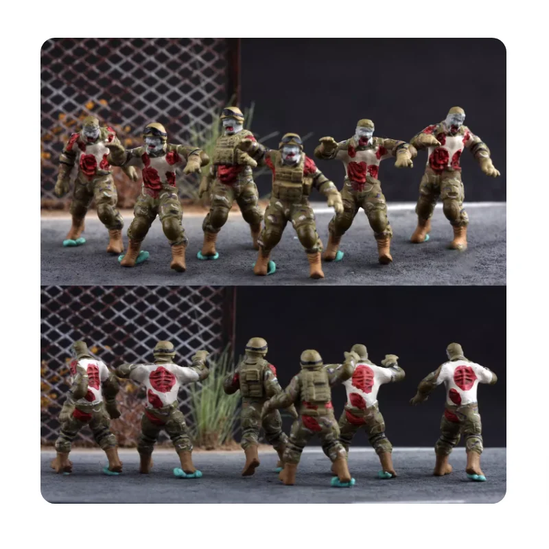 

Солдаты-зомби из смолы в масштабе 1:72 - группа из 6 солдат, подходит для сцен с танками и вертолетами, коллекционный декоративный элемент для демонстрации.