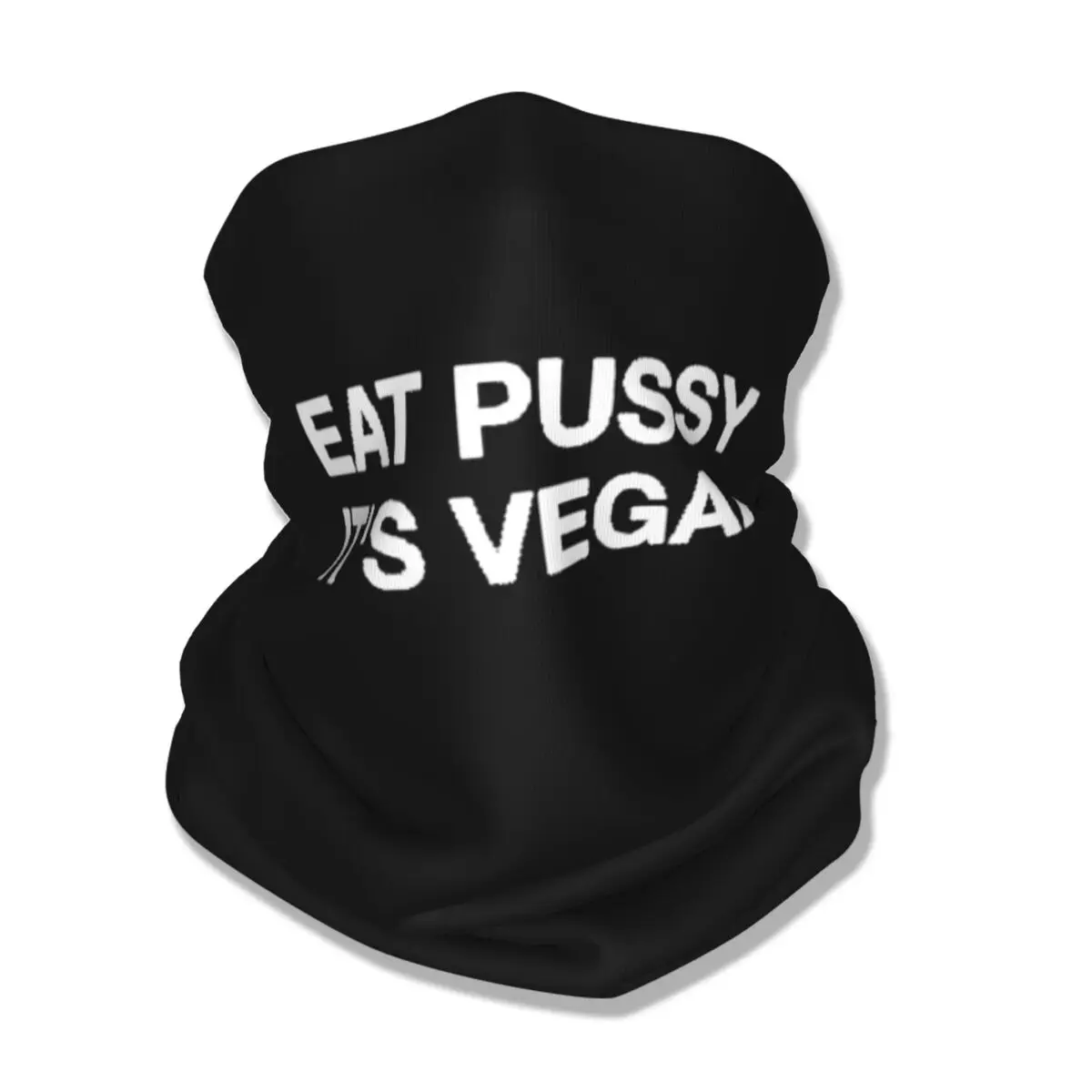 Eat Pussy Its Vegan Bandana Neck Cover Printed Wrap Scarf Multifunctional Headband Outdoor Sports Unisex Adult Breathable