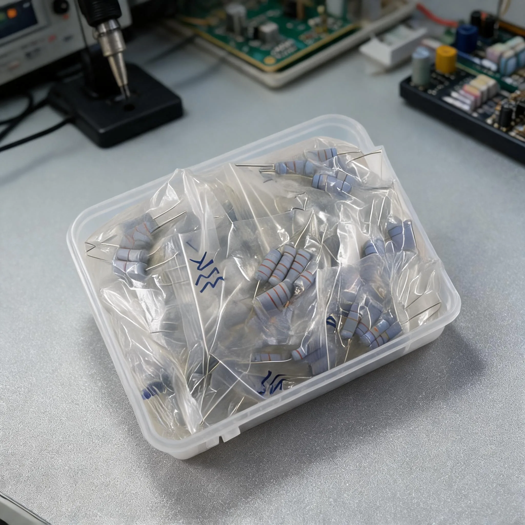 Carbon Film Resistor Pack 5W 300 Pieces 60 Unique Values 820K 4-Band Identification 2.4 cm x 0.8 cm Dimensions