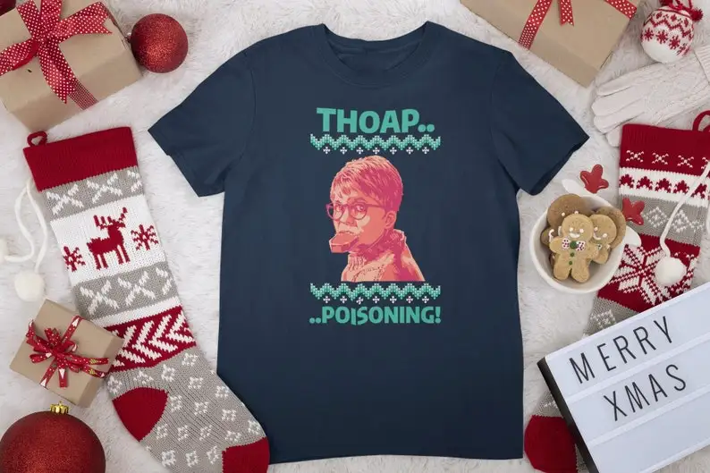 

Funny Christmas Movie T-Shirt/ Ralphie "Soap Poisoning!" Shirt / Funny X-Mas Shirt/ A Christmas Movie Quote Unisex T-Shirt