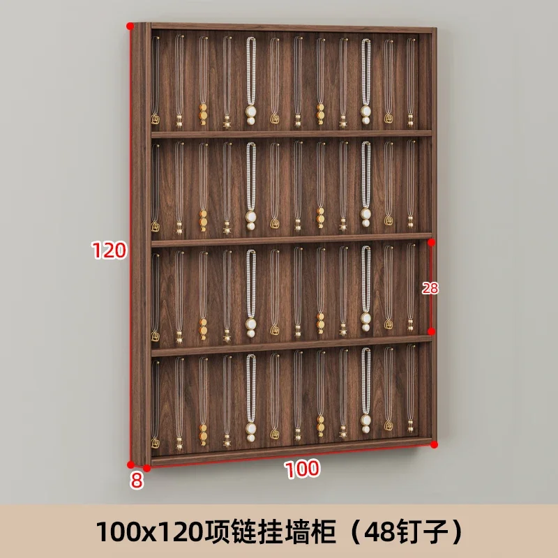 Solid wood jewelry store upper wall shoe rack hanging wall board one-word shelf clothing store display rack children's shoe stor