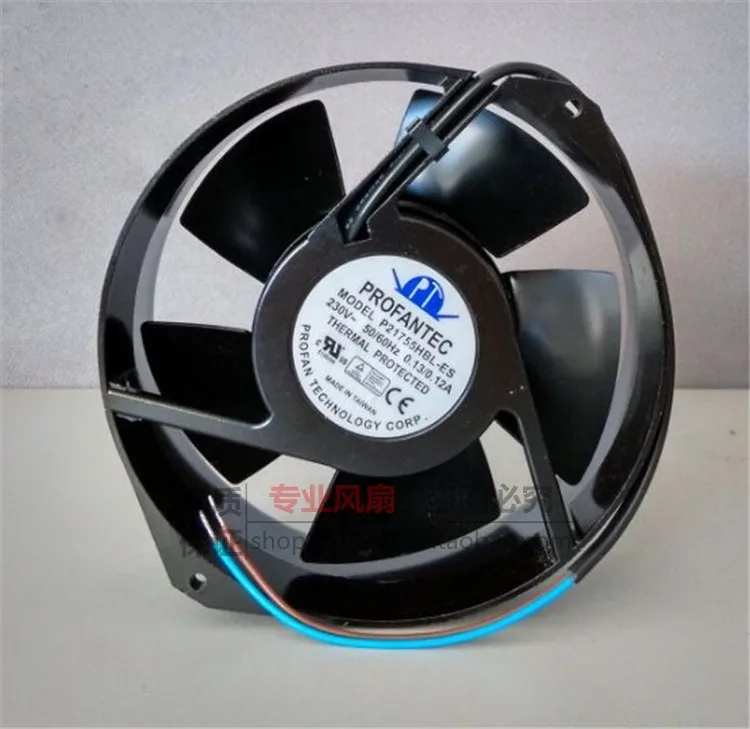 

PROFANTEC P21755HBL-ES AC 230V 0.13A 170x150x55mm 2-Wire Server Cooling Fan