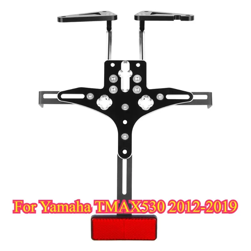 

For Yamaha TMAX530 TMAX T MAX 530 2012-2019 Motorcycle License Plate Holder Adjustable Rear Fender Eliminator with Signal Light