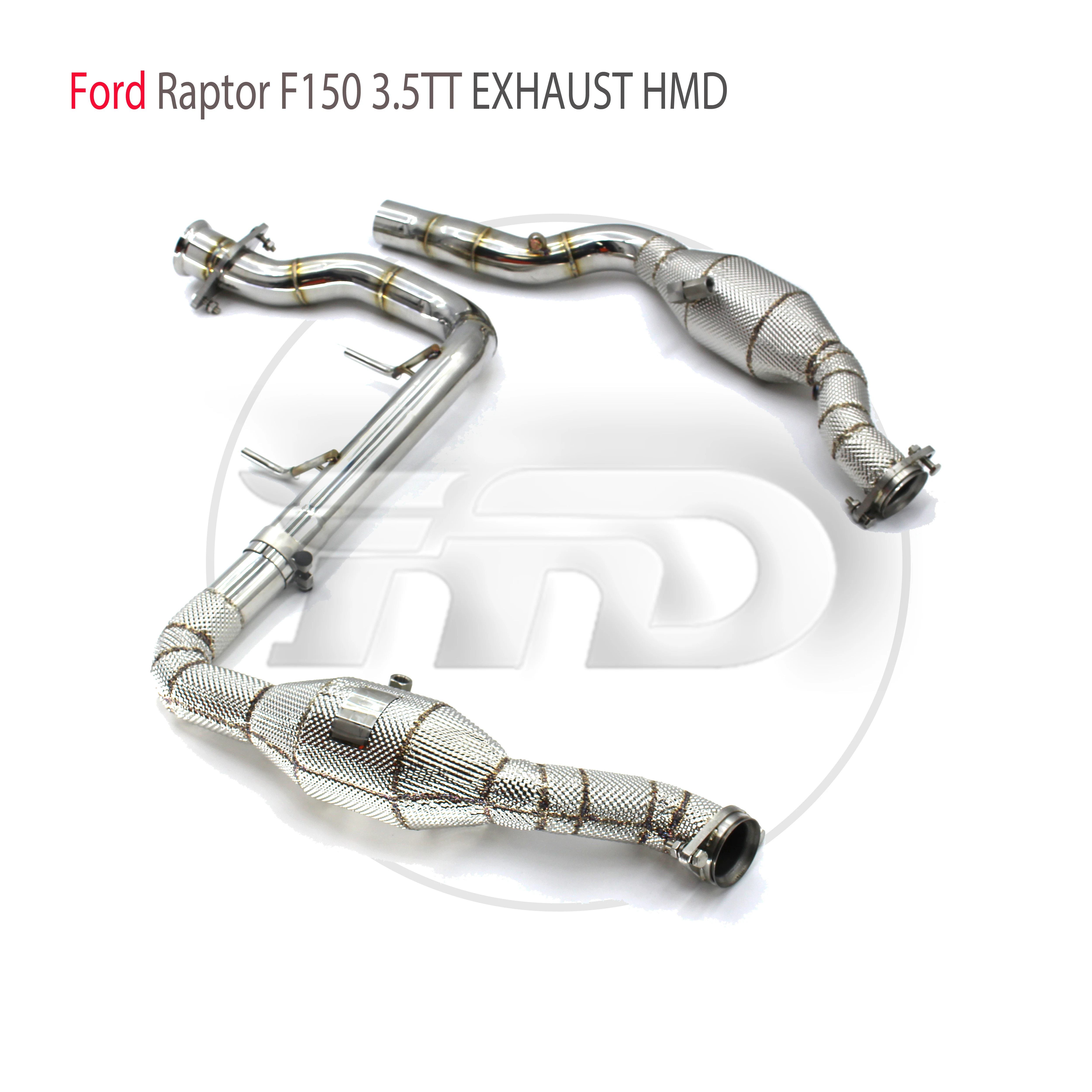 HMD Stainless Steel Exhaust System High Flow Performance Downpipe for Ford Raptor F150 3.5TT Car Accessories With Catalyst