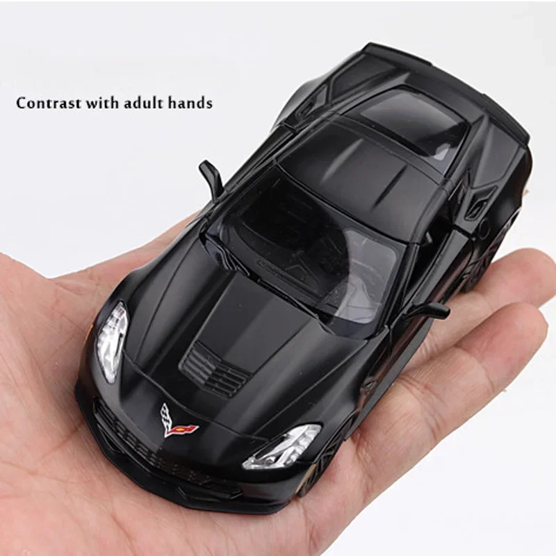 

1/36 Diecast Corvette C7 Supercar Model RMZ City Simulation Children Alloy Toy Car Gift Collection Miniature Voiture Home Decor