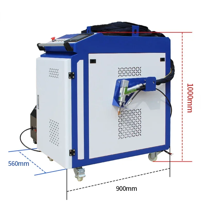 New Handheld 3 in 1 Fiber Laser Cleaning Welding Machine Laser Cutting Machine 1000W - 2000W for Oxides Stainless Steel Surfaces