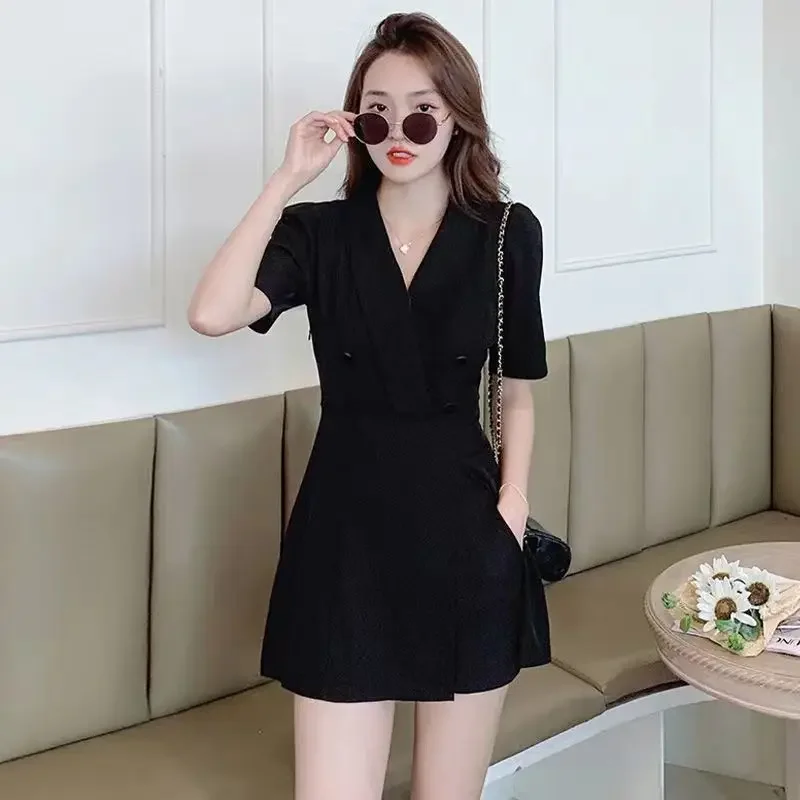 Clothes Blazer Dresses For Women 2024 Formal Occasion Woman Dress Mini Short Promotion Korean Style Harajuku Offer High Quality