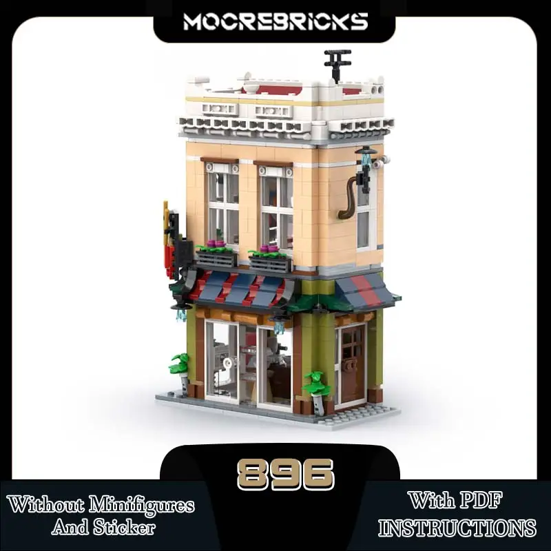 Stad Landmark Architectuur Noodle Winkel MOC Bouwstenen Kleine Deeltje Assemblage Model Bakstenen Desktop Display Speelgoed voor kinderen