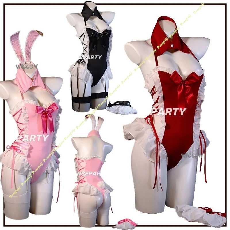 Cosplay Costumes Sexy Romantic Lingerie Maid Uniform One-piece Pajamas Passionate Girls Dress Cute Rabbit Christmas Halloween