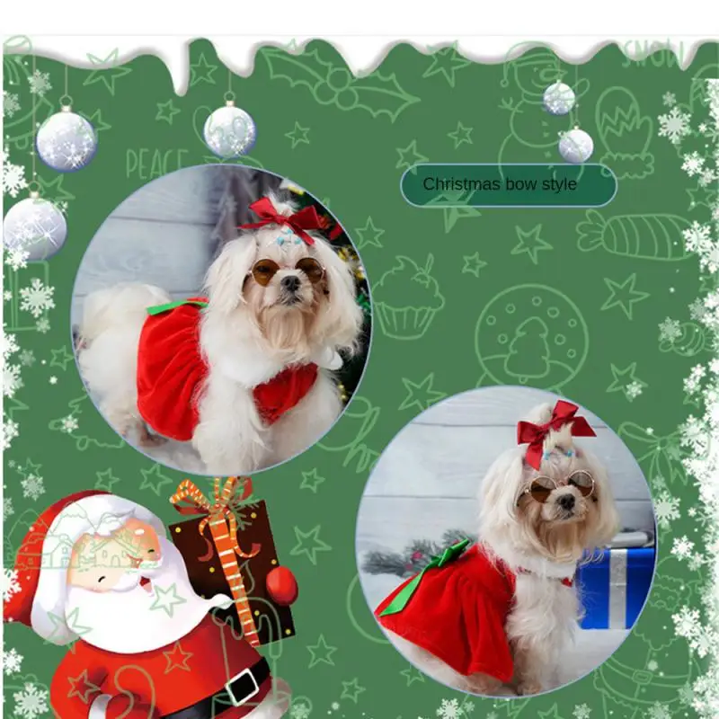 Christmas Dress Comfortable And Soft Image Lifelike Convenient Durable Decorations Dog Dress Fine Workmanship Creative Dress