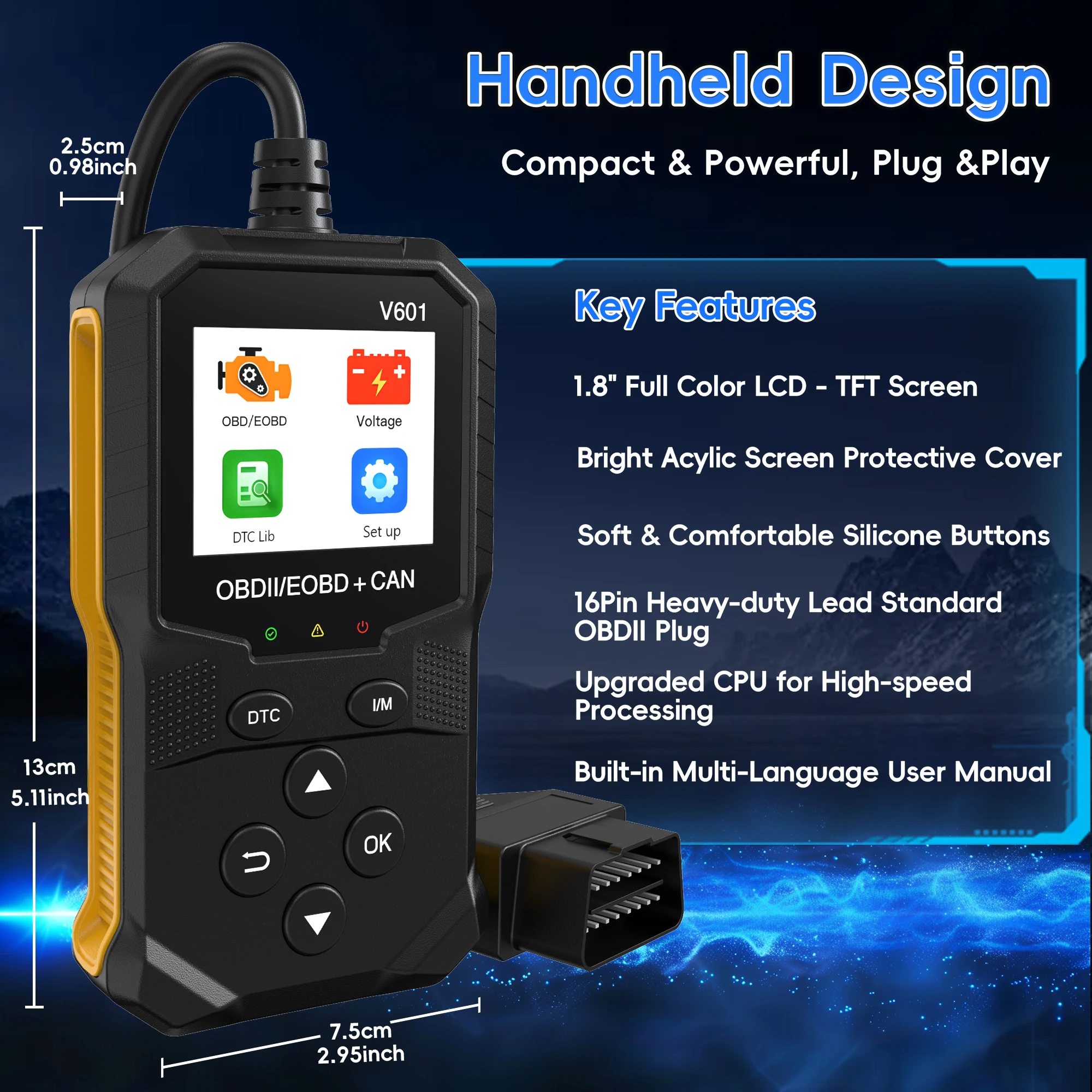 OBD2 Diagnostic Diagnostic Tool Tool, Code Reader, Engine Light Diagnostic Tool,for OBD2 Cars & Trucks Since 1996