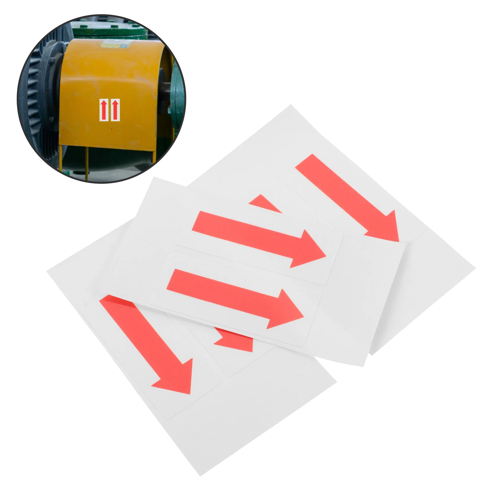 6Pcs Direction Arrow Stickers Easy Stick Strong Adhesion Long Lasting Durable Warning Caution Decals Arrow Caution Stickers