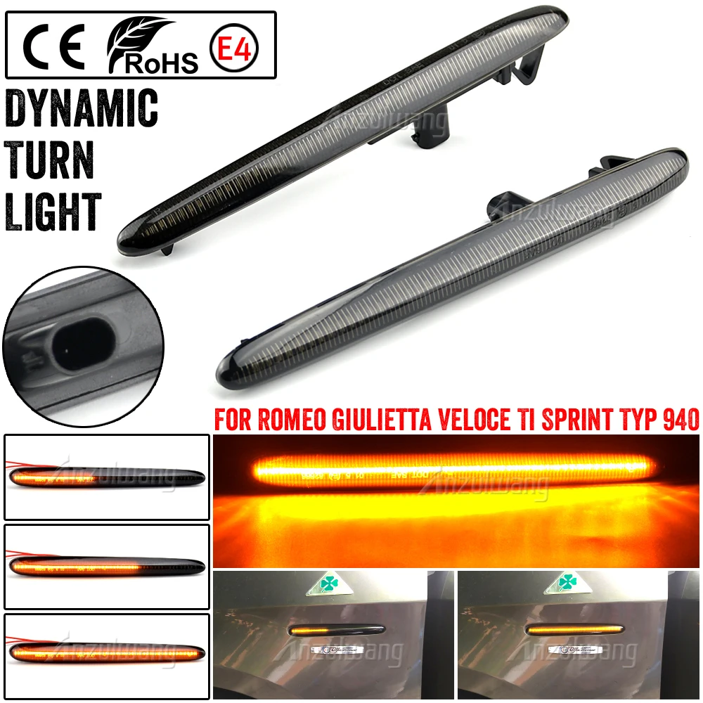 LED Dynamic Turn Signal Light Side Fender Marker Lamp For Alfa Romeo Giulietta 940 Juliet Sprint Veloce 2010-2021