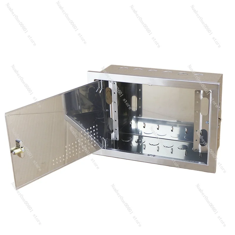 Stainless Steel Multimedia Information Access Box Household Weak Cable Router Switch Telephone Network Branch Wiring Box