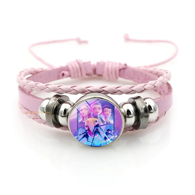 Anime-Handarmband, geflochtenes Leder, verstellbares Armband, niedliches Cosplay-Zubehör, Geburtstagsgeschenk für Kinder, Mädchen, Fans, 3 Farben – Detail 13