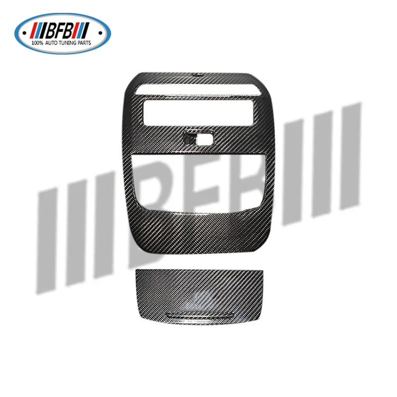 Real Carbon Fiber Roof Reading Light Lamp Cover Trim Kit for Ford F-150 2021up Interior Accessories