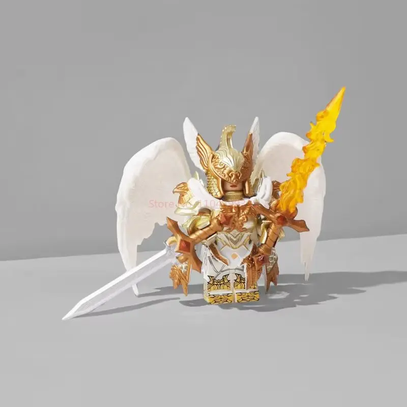 新しいビルディングブロックウリエル大天使組み立てモデルミニアクションフィギュア武器アクセサリー知育玩具ギフトコレクション