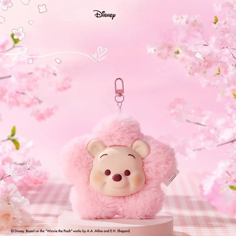 

Disney Sakura Season Winnie the Pooh Vinyl Plush Keychain - Cute Spring Bear Bag Charm, Cartoon Plushie Gift