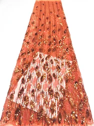 African Groom Lace Fabric for Women, French Nigerian Sequins, Tulle Lace Fabric for Party, Bridal, High Quality, 5Yards, 2026