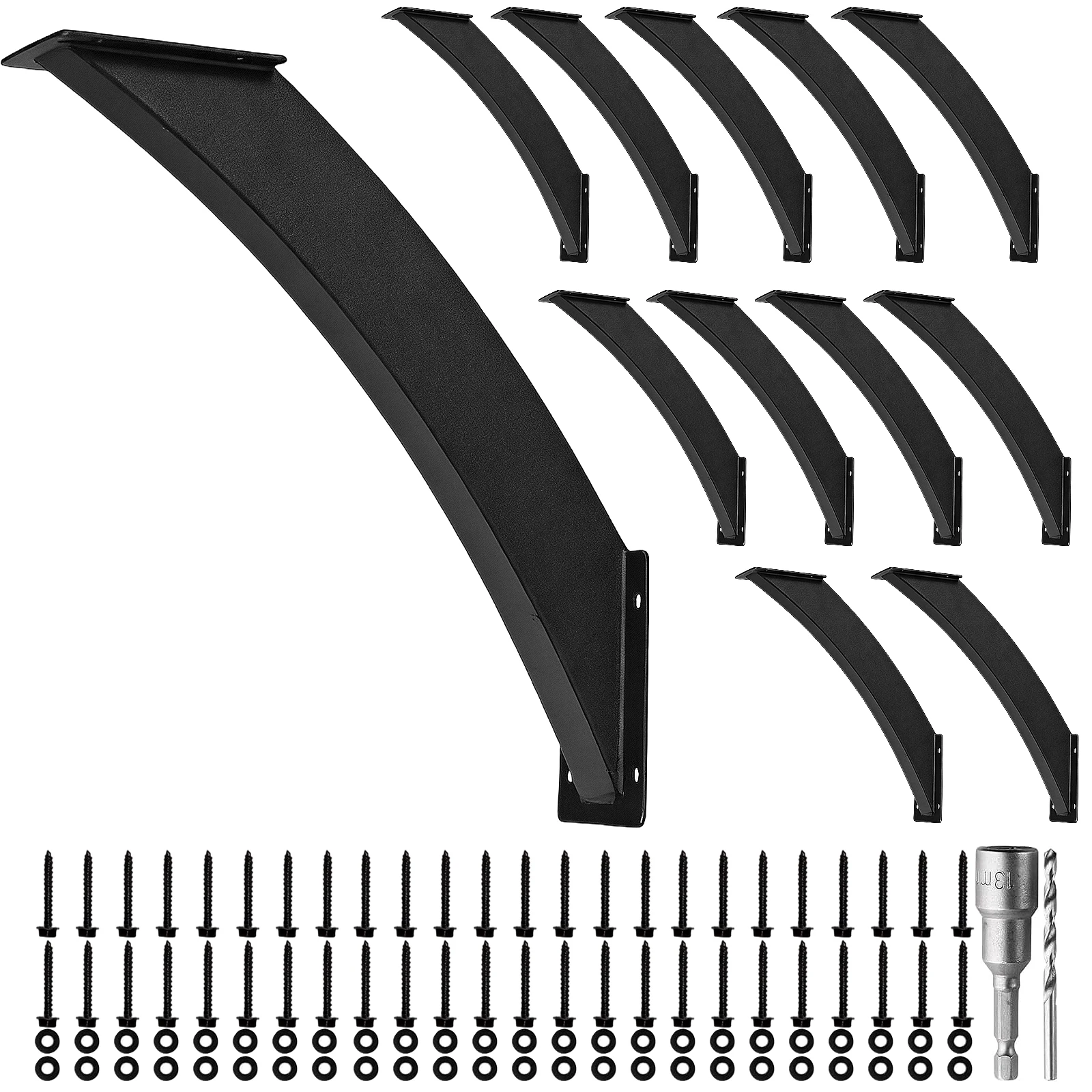 

Wood Post and Beam Angle Support Brackets 4x4in (Actual 3.2x3.2in) with Mounting Screws for Gazebos Tree Houses Cabins Patios