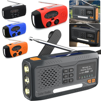 Bluetooth Radio Emergency Radio DAB/FM 2000mAh Solar Hand Crank Cell Phone Charger with LED Flashlight for Outdoor Camping Radio