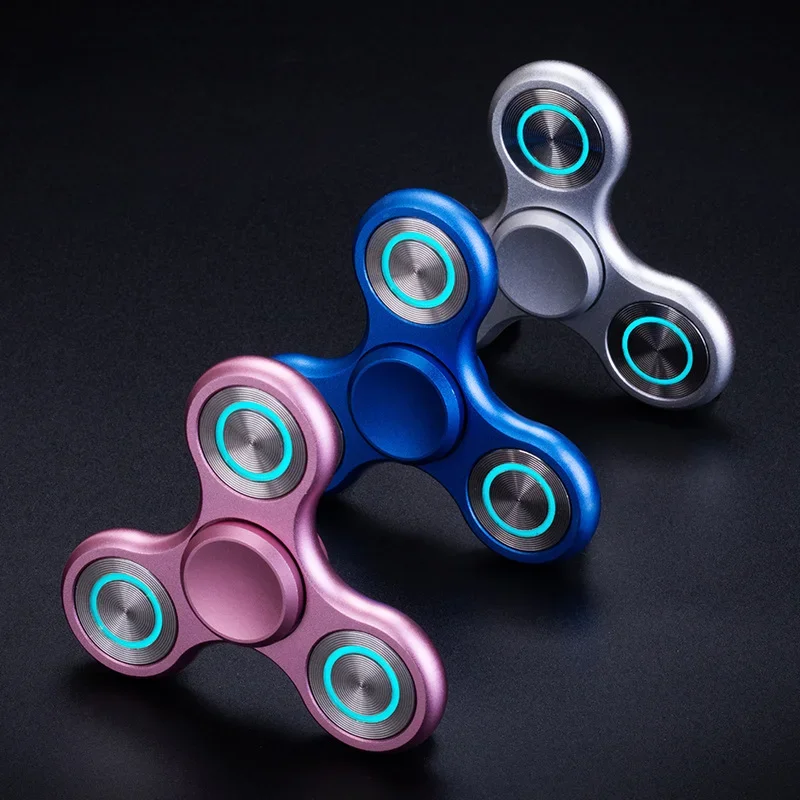 Antistress EDC Luminous Fidget Spinners Alloy Metal Hand Spinner Noctilucent Gyro Stress Relief Toys for Adult Desk Fidget Toy