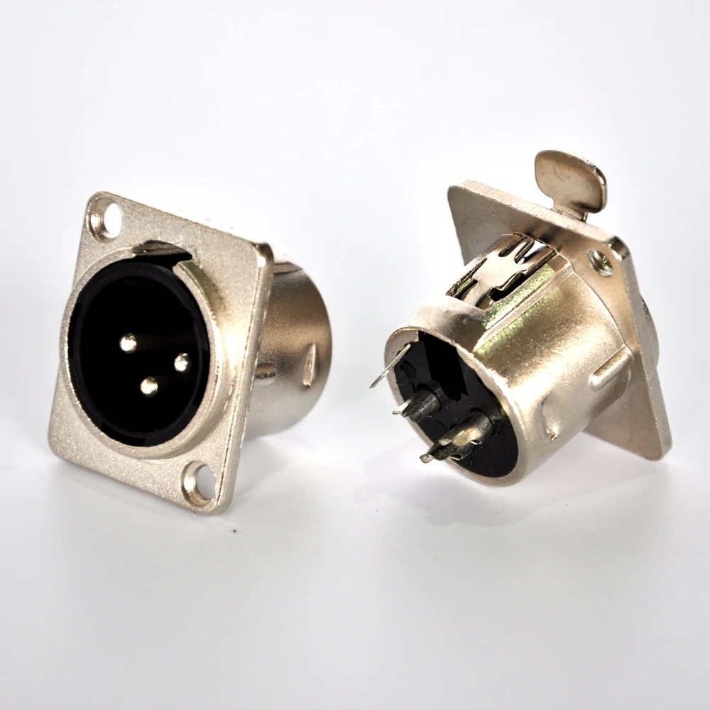 

TIPTOP хорошее качество мужской женский железный корпус Крытый 3-контактный разъем DMX XLR для шасси жемчужно-хромированный корпус посеребренный контактор