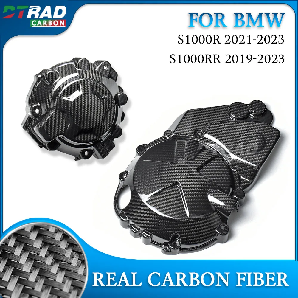 

For BMW S1000R RR S1000R 2021-2023 S1000RR 2019 - 2023 2022 Accessories Carbon Fiber Clutch Cover & Engine Cover Fairing Kit