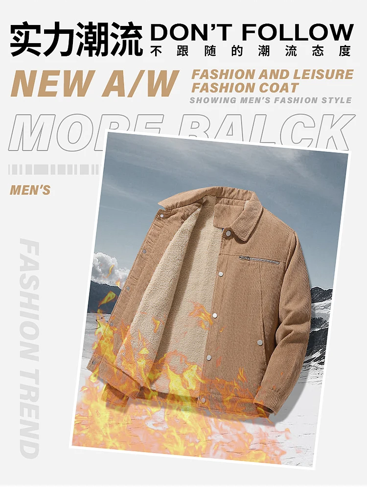 

Высококачественные мужские новые вельветовые куртки, мужская хлопковая куртка с лацканами, утепленная овечья шерсть и бархатная куртка с карманами, зеленые куртки