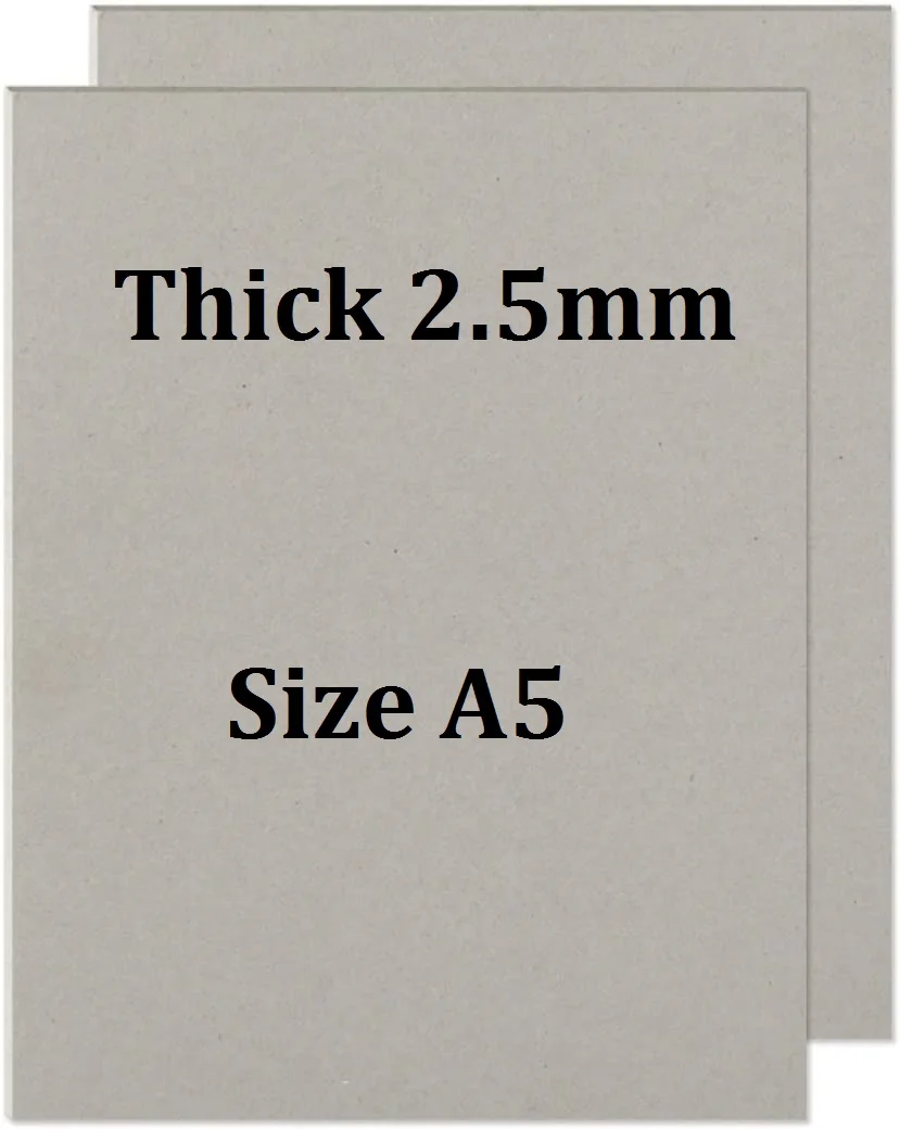 Thickness 2.5mm Heavy Duty Grey Thick Paper Cardboard Chipboard Bookboard For Craft Bookbinding Framing Mounting