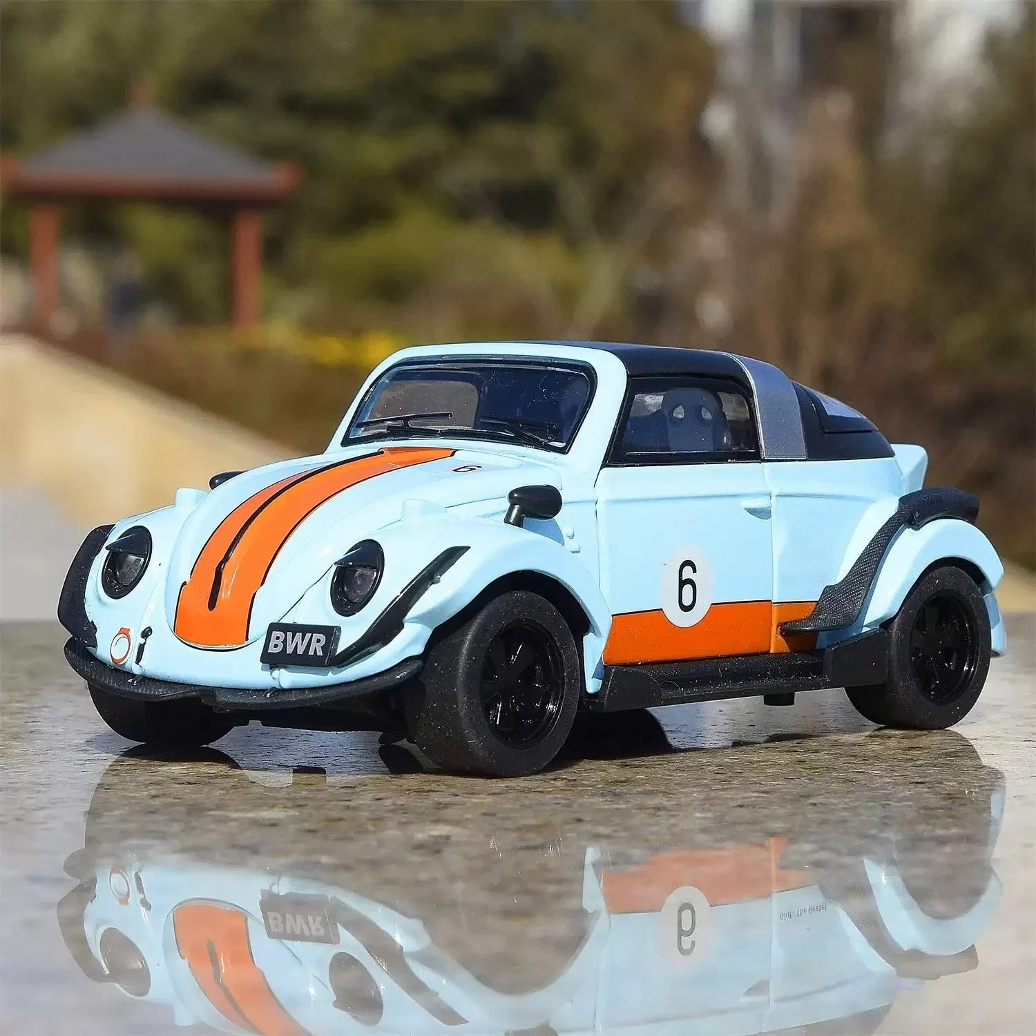 1:32 Beetle Convertible Car Simulation Alloy Diecast Metal Classic Retro Model Toys Car Hobby Collecting Toys Gift